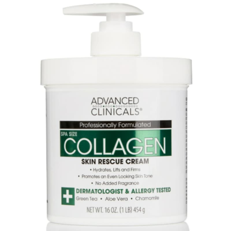 Advanced Clinicals Collagen Cream Body Lotion & Face Moisturizer calm hydrating moisturizer