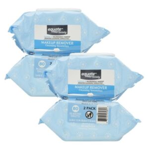 Equate Beauty Makeup Remover Cleansing Towelettes Face Wipes 40 Count, 4 Pack