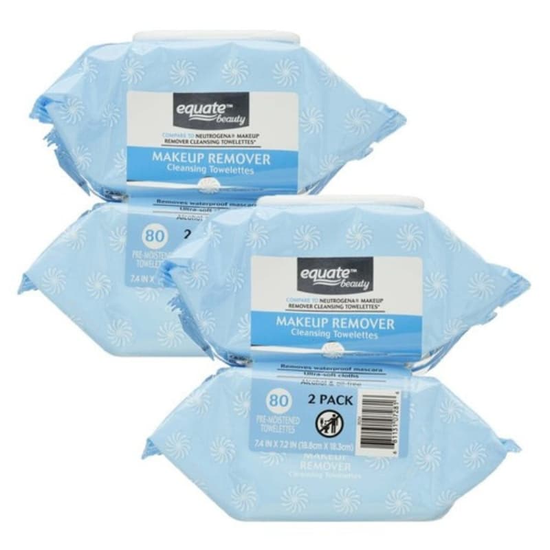 Equate Makeup Remover Cleansing Towelette Wipes Equate Beauty Makeup Remover Cleansing Towelettes Face Wipes 40 Count, 4 Pack