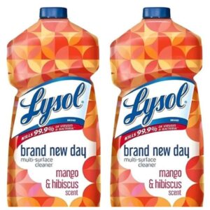 2 Pack Lysol Brand New Day Multi-Surface Cleaner, Mango & Hibiscus Scent, 28oz