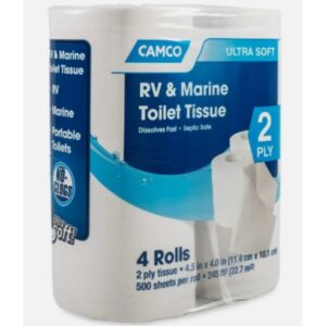 camco camper rv bathroom toilet tissue septic and sewer safe 2 ply
